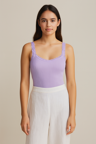 Lilac Ribbed Bodysuit