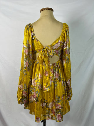 Golden Ribbon Back Dress