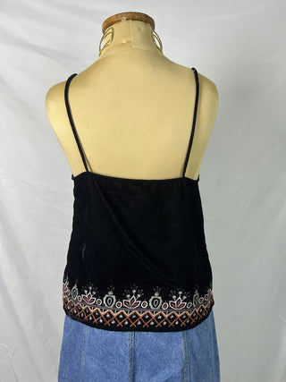 Velvet Night Embroidered Camisole