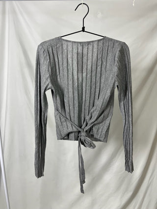 Narrow Pleats Wrap Top