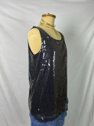 Festive Sequin Tank Top