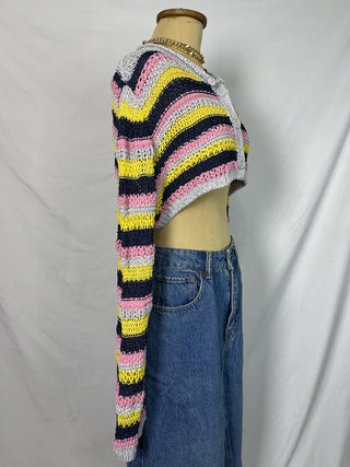 Candy-Stripe Crop Knit