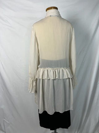 Chic Ruffle Tie-Neck