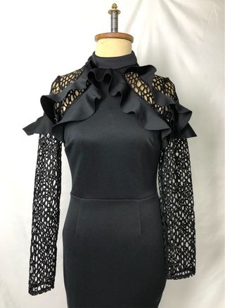 Fishnet Ruffle Dress