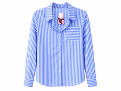 Sky Blue Striped Button-Down Shirt