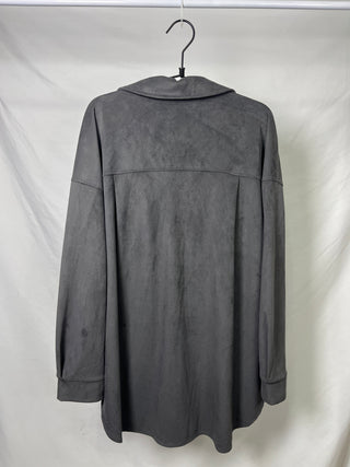 Charcoal Suede Overshirt