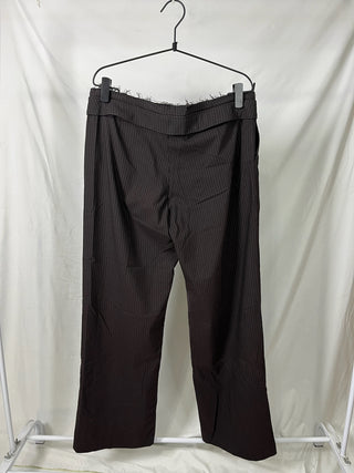 Choco Pinstripe Wide-Leg