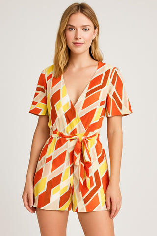 Sunset Geo Romper
