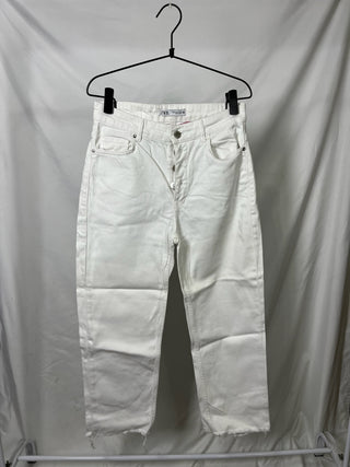 Raw-Hem Straight Leg Jeans