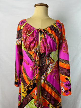 Electric Paisley Maxi Dress