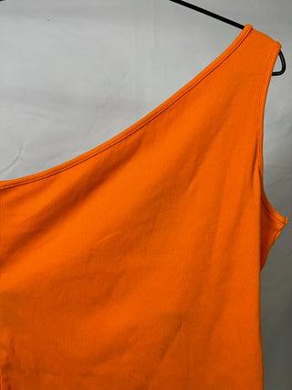 Orange One-Shoulder Tanktop