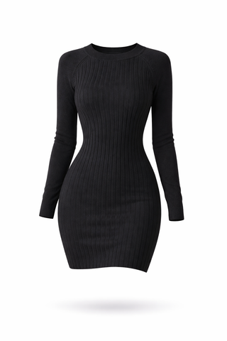 Backless Ribbed Dress