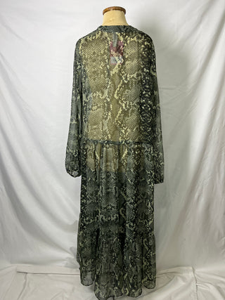 Sheer Snake Long Dress