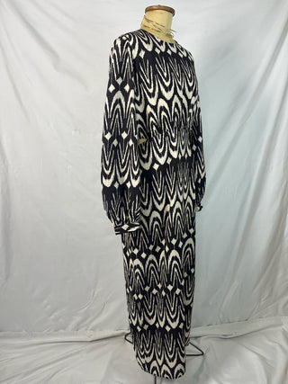 Patterned Cut-Out Dress
