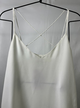 Silky White Strappy Cami