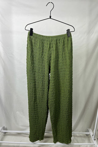 Olive Textured Pants