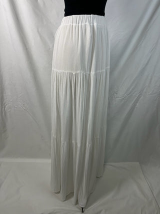 White Tiered Maxi Skirt