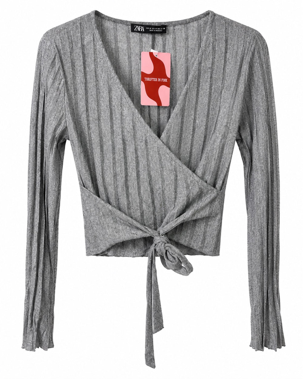 Narrow Pleats Wrap Top