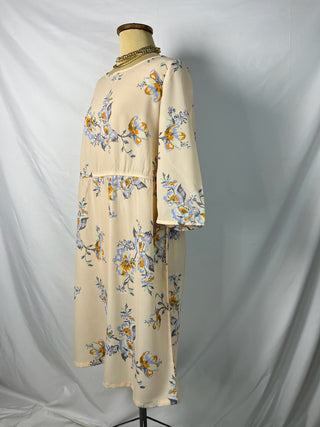 Pastel Blossom Midi Dress