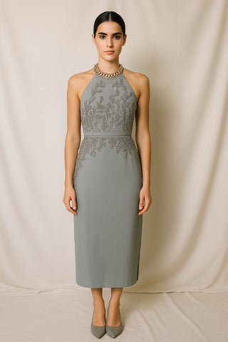 Halter Silver Shine Dress