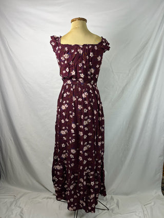 Burgundy Blossom Dress