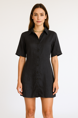 Silky Button Down Dress