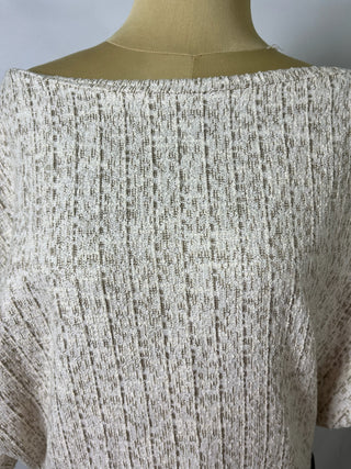 Textured Cream Dress with Belt