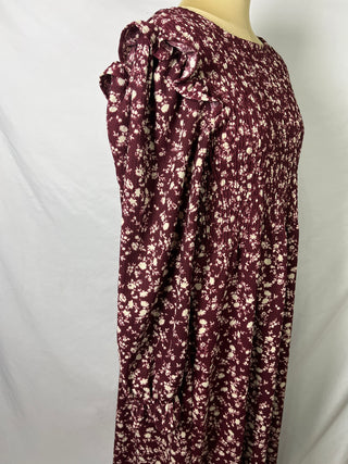 Burgundy Floral Dress