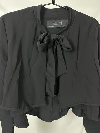 Tie-Neck Layered Blouse