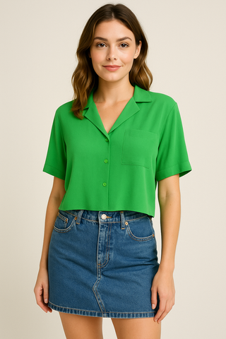 Cropped Buttoned Shirt