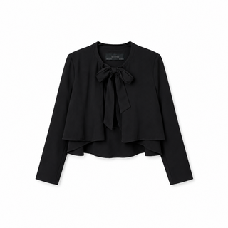 Tie-Neck Layered Blouse