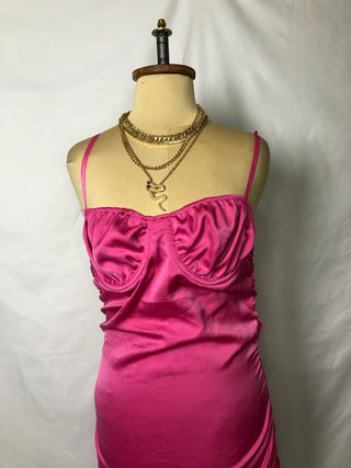Pink Satin Dress