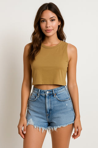 Classic High Waist Denim Shorts