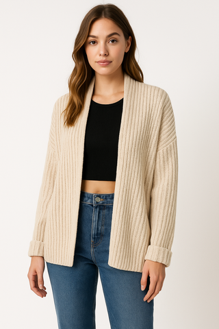 Oatmeal Knit Cardigan