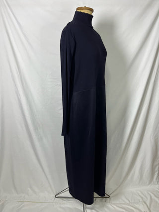 Half Ribbed Turtleneck Dress
