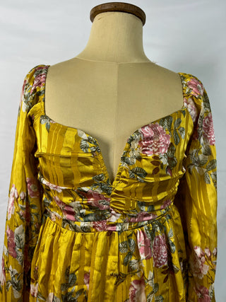 Golden Ribbon Back Dress