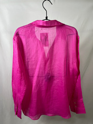 Hot Pink Button-Up Shirt
