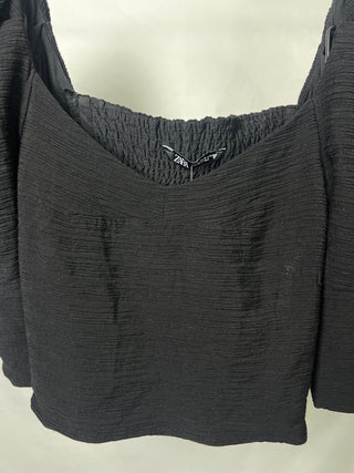 Textured Puff Sleeve Blousetop