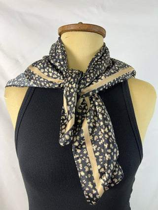 Leopard Satin Square Scarf