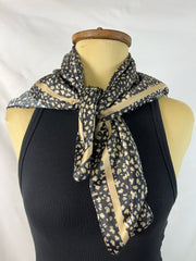 Leopard Satin Square Scarf