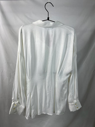 Ivory Relaxed Button-Down Blouse