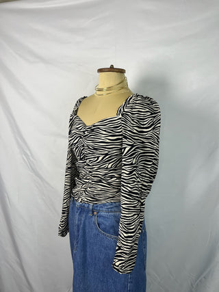 Scrunched Zebra Top