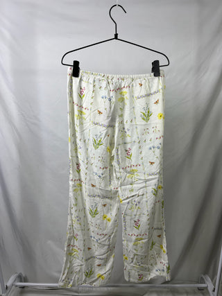 Leafy Linen-Blend Pants