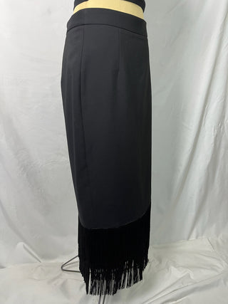 Calf Fringy Skirt