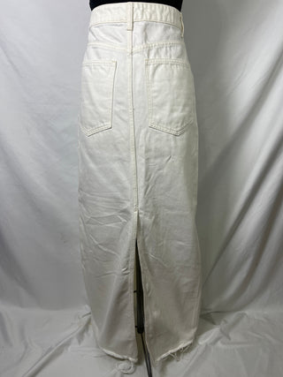 Back Slit Maxi Jeans Skirt