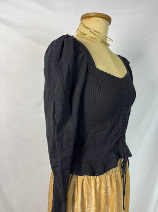 Runched Corset Knit Top