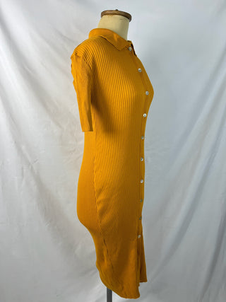 Body-Con Button Down Dress
