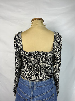 Scrunched Zebra Top