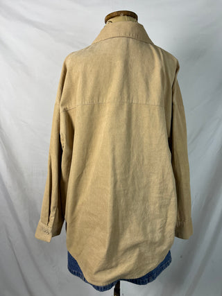 Light Camel Corduroy Button-Up