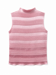 Metallic Mock Neck Top